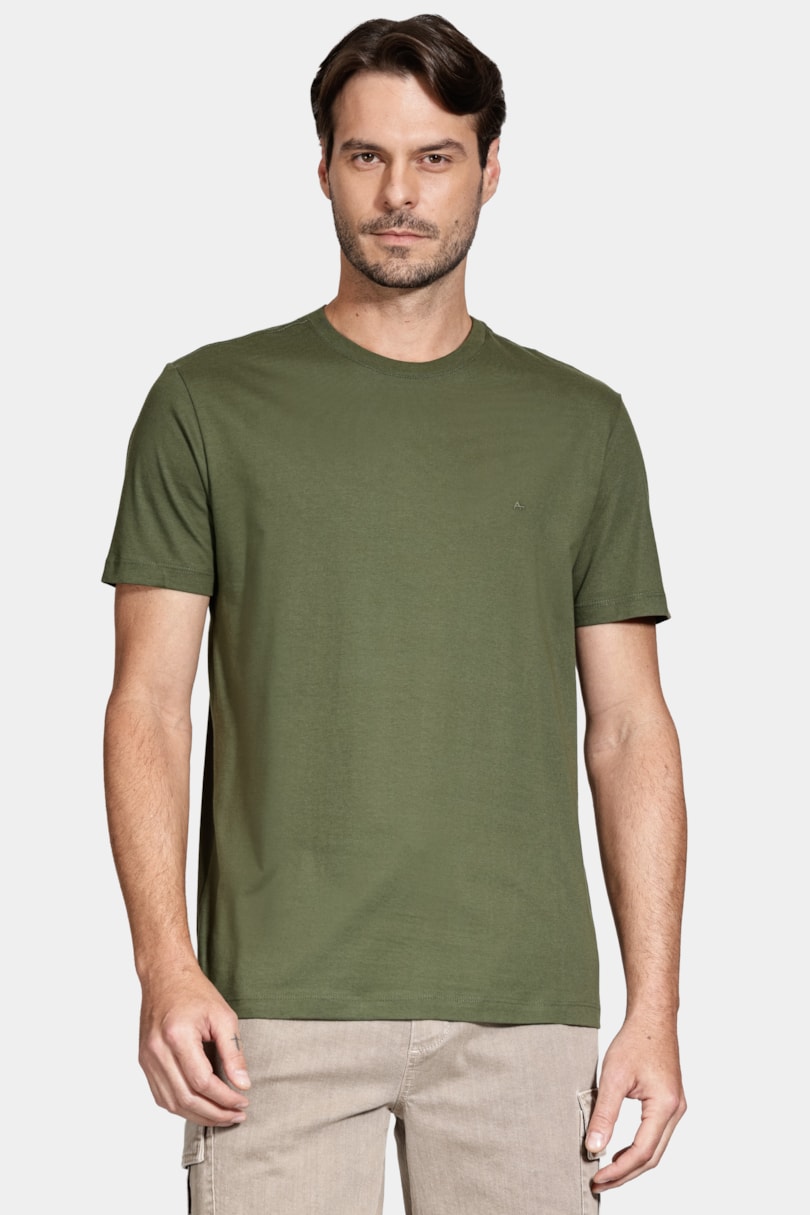 Camiseta Manga Curta Básica Militar 116