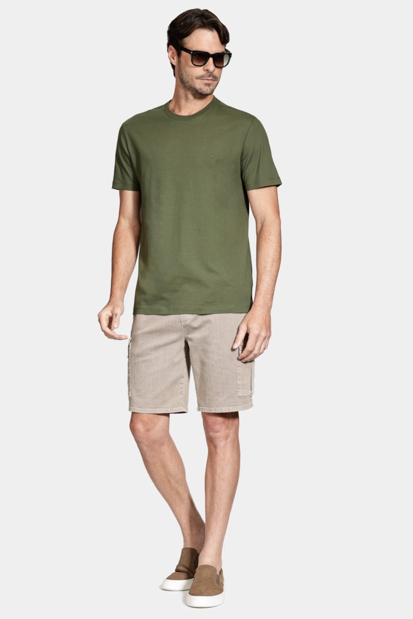 Camiseta Manga Curta Básica Militar 116
