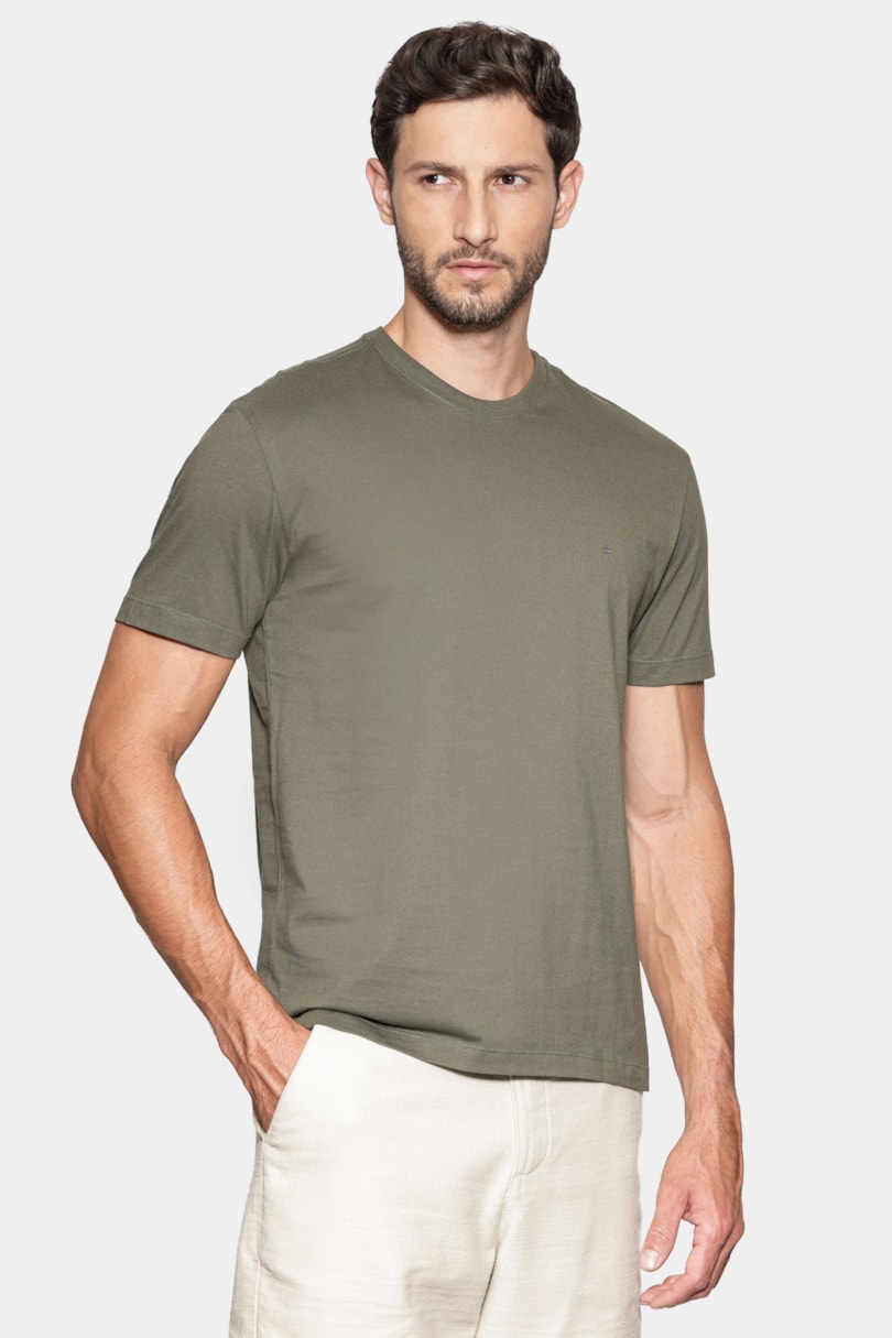 Camiseta Manga Curta Básica Militar 117