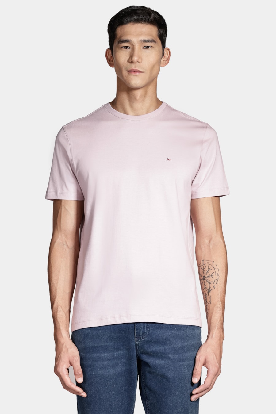 Camiseta Manga Curta Básica Rosa Pastel — foto 1 de 4