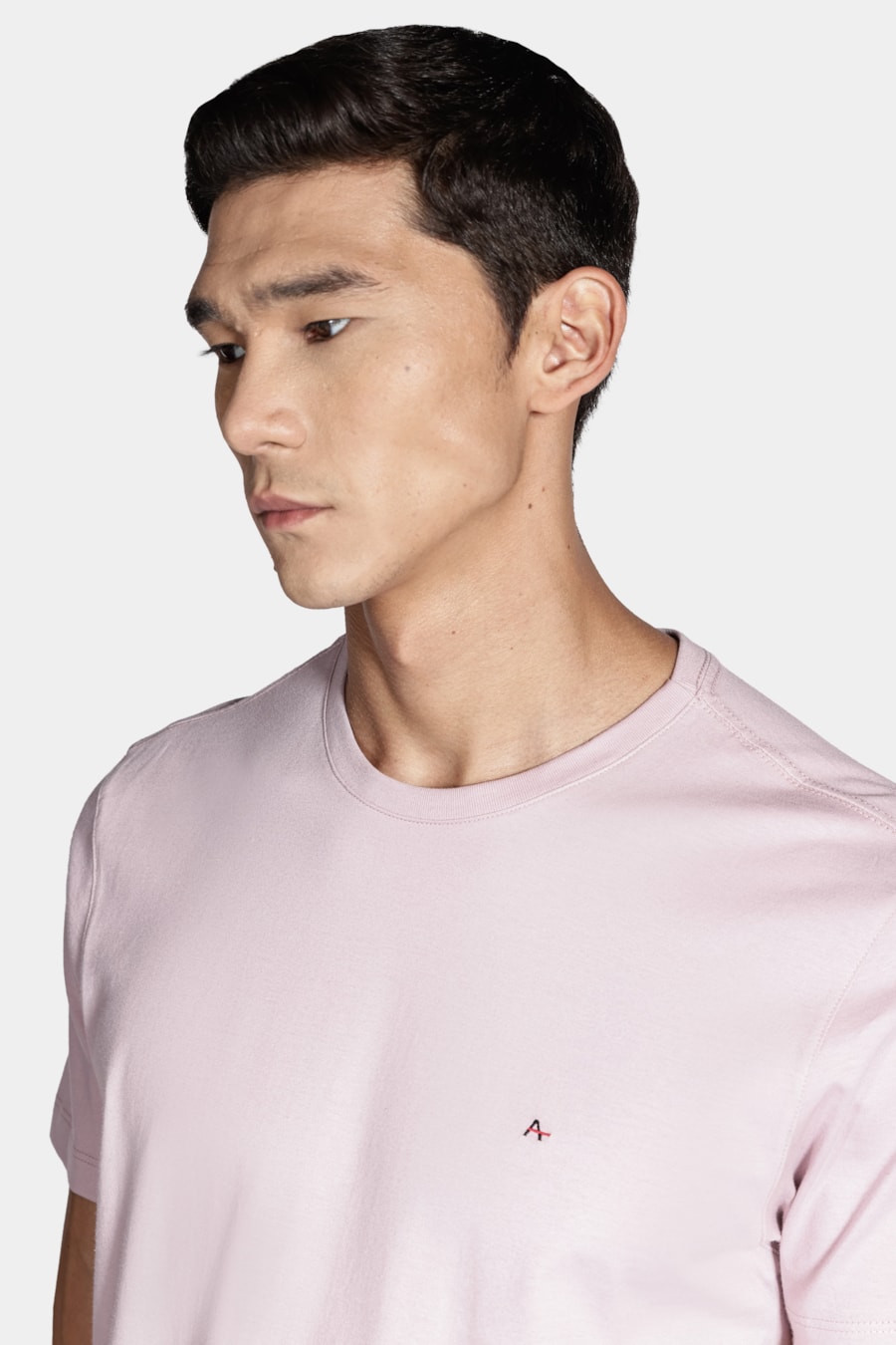 Camiseta Manga Curta Básica Rosa Pastel — foto 3 de 4