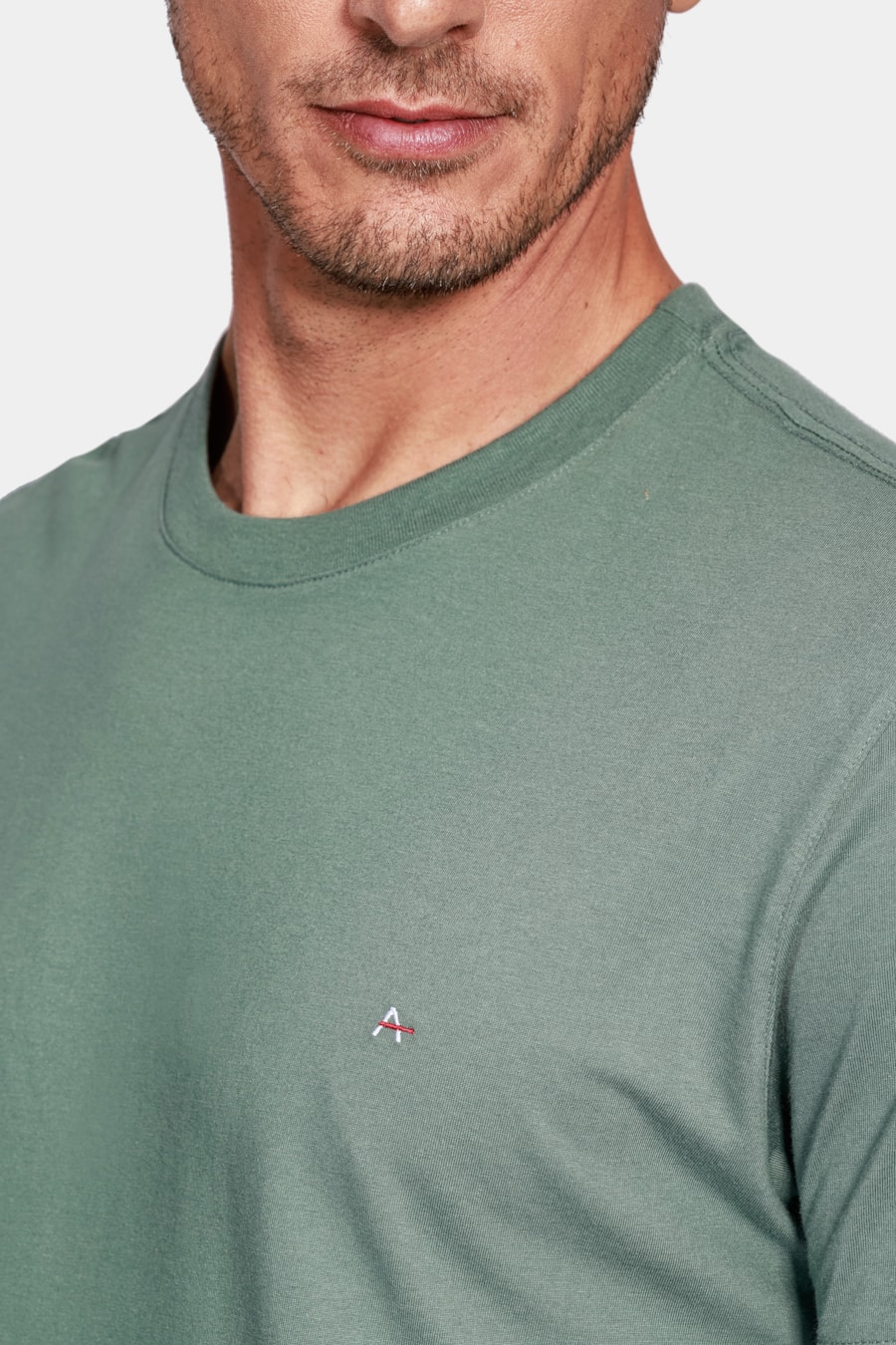 Camiseta Manga Curta Básica Verde Agua Marinha — foto 3 de 4