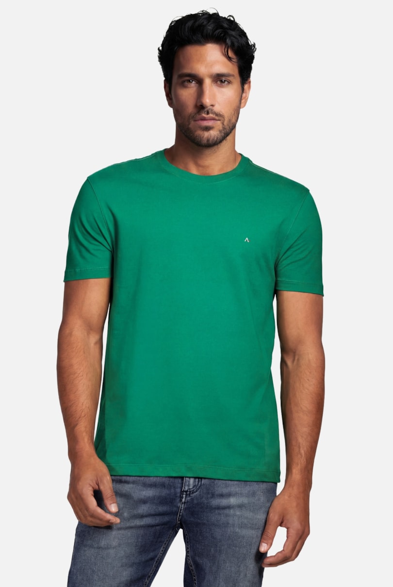 Camiseta Manga Curta Básica Verde Amazonia