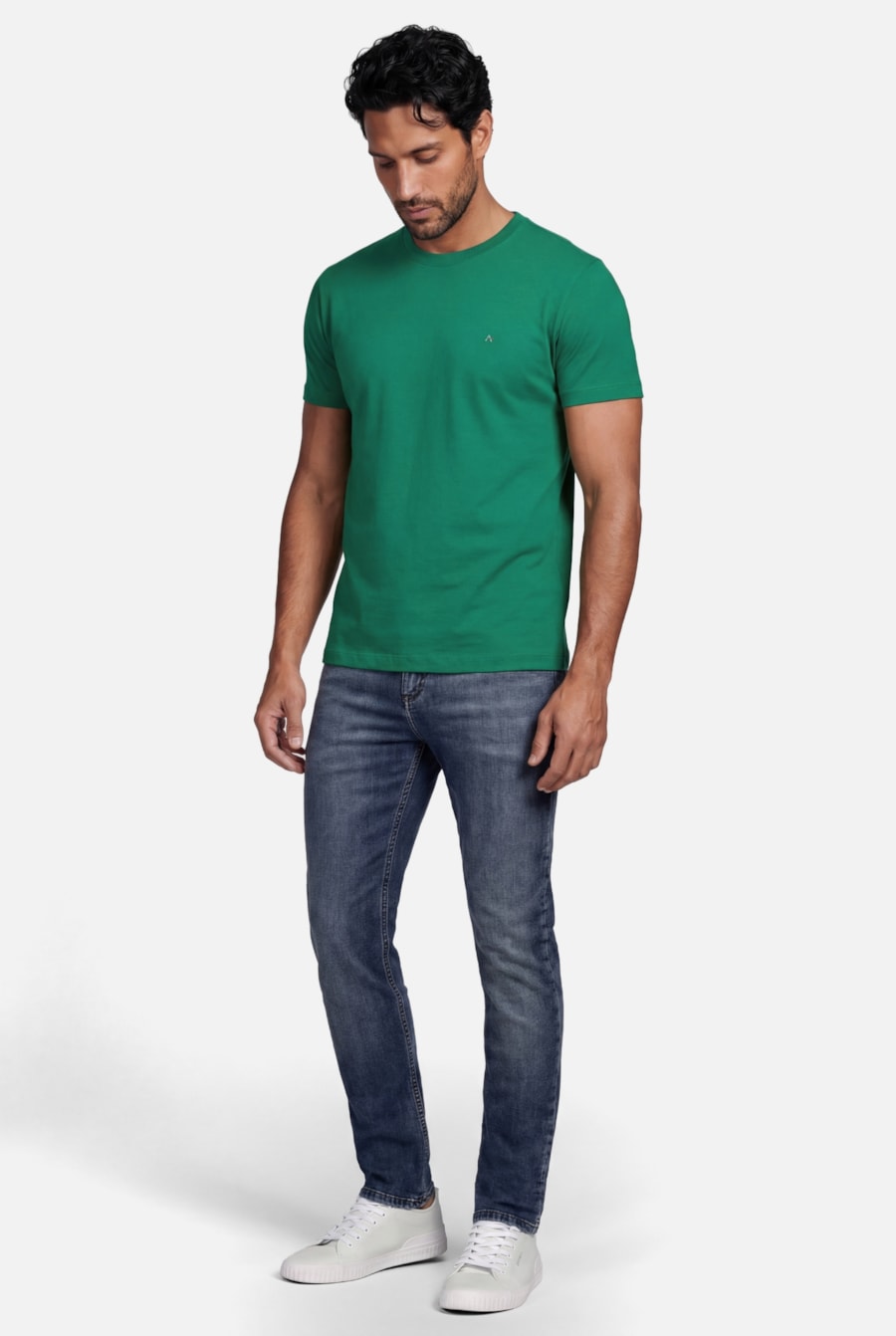 Camiseta Manga Curta Básica Verde Amazonia — foto 2 de 5