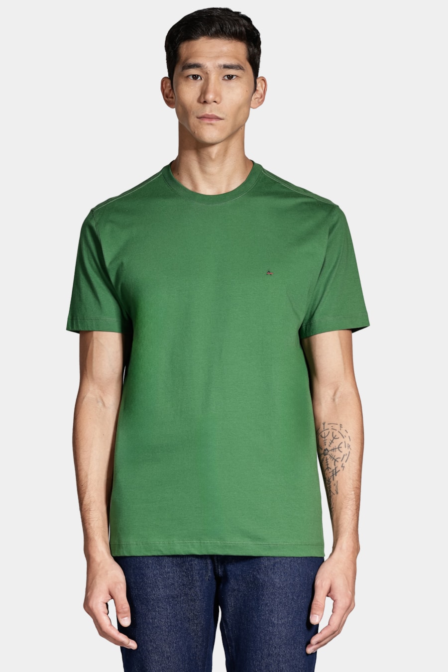Camiseta Manga Curta Básica Verde Bandeira — foto 1 de 4