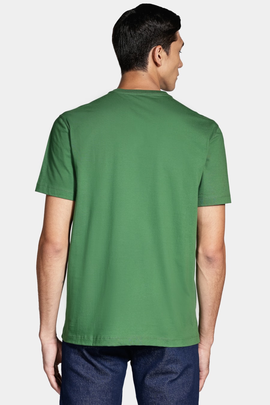 Camiseta Manga Curta Básica Verde Bandeira — foto 4 de 4