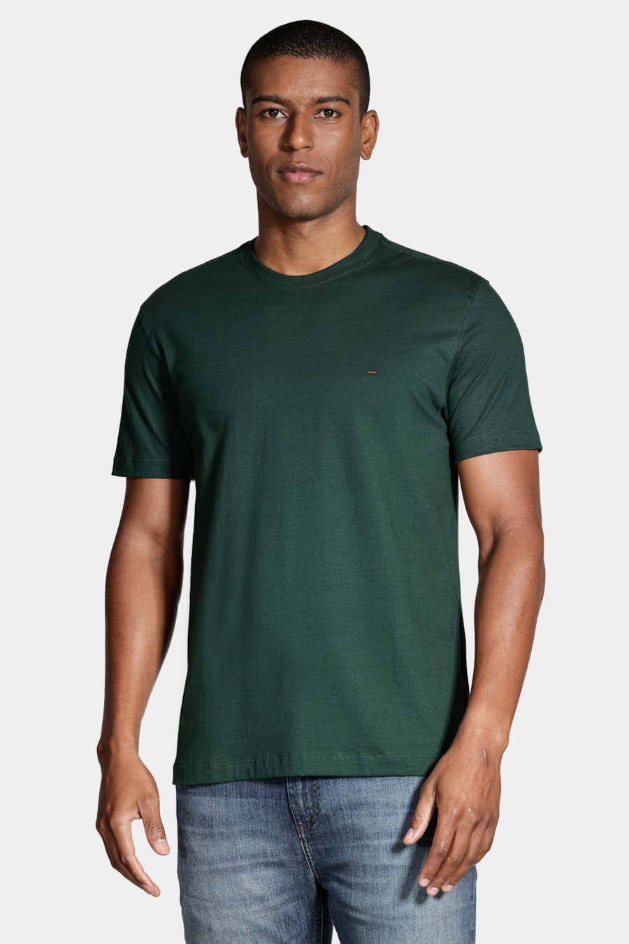 Camiseta Manga Curta Básica Verde Floresta — foto 1 de 4