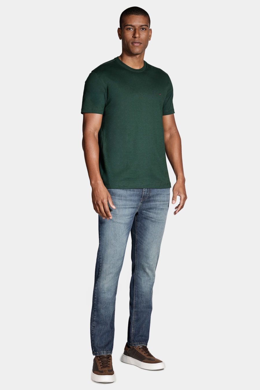Camiseta Manga Curta Básica Verde Floresta — foto 2 de 4