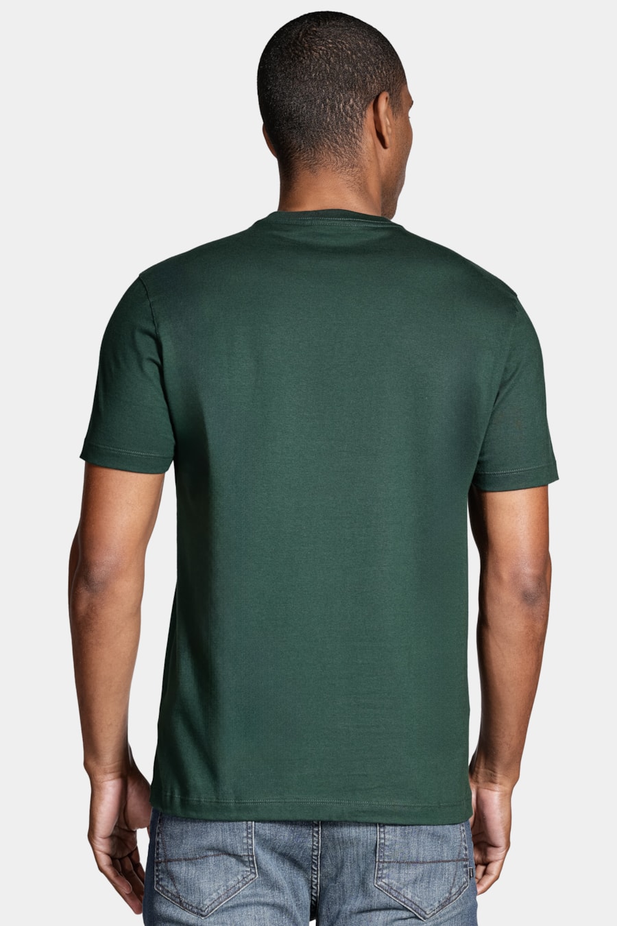 Camiseta Manga Curta Básica Verde Floresta — foto 4 de 4