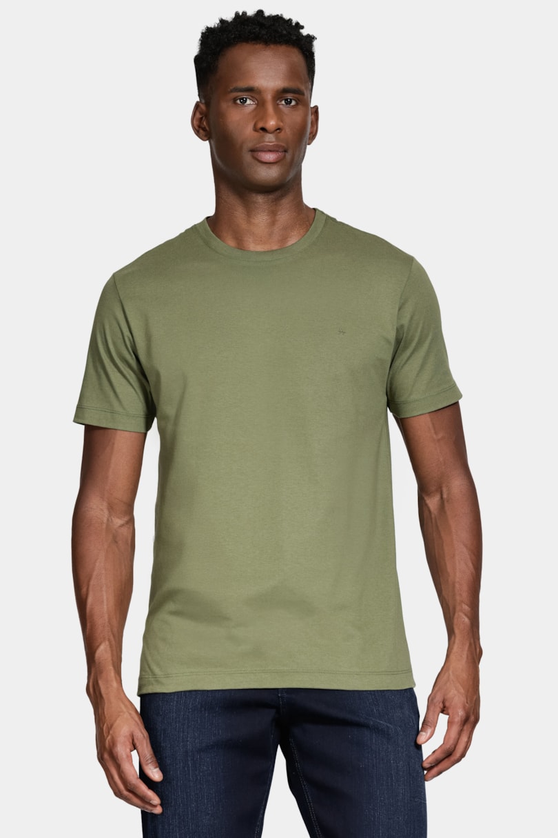 Camiseta Manga Curta Basica Verde Militar