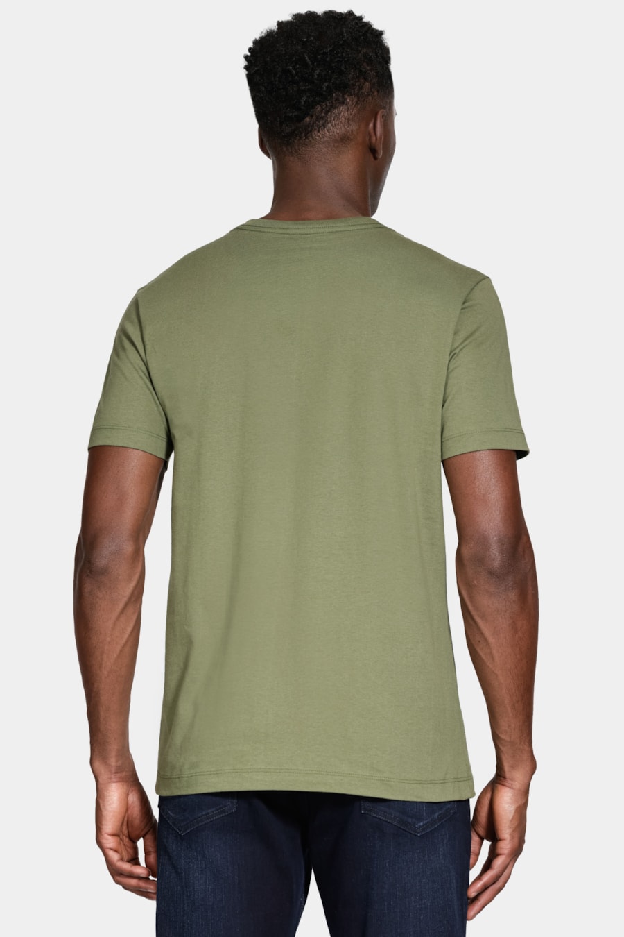 Camiseta Manga Curta Basica Verde Militar — foto 4 de 5