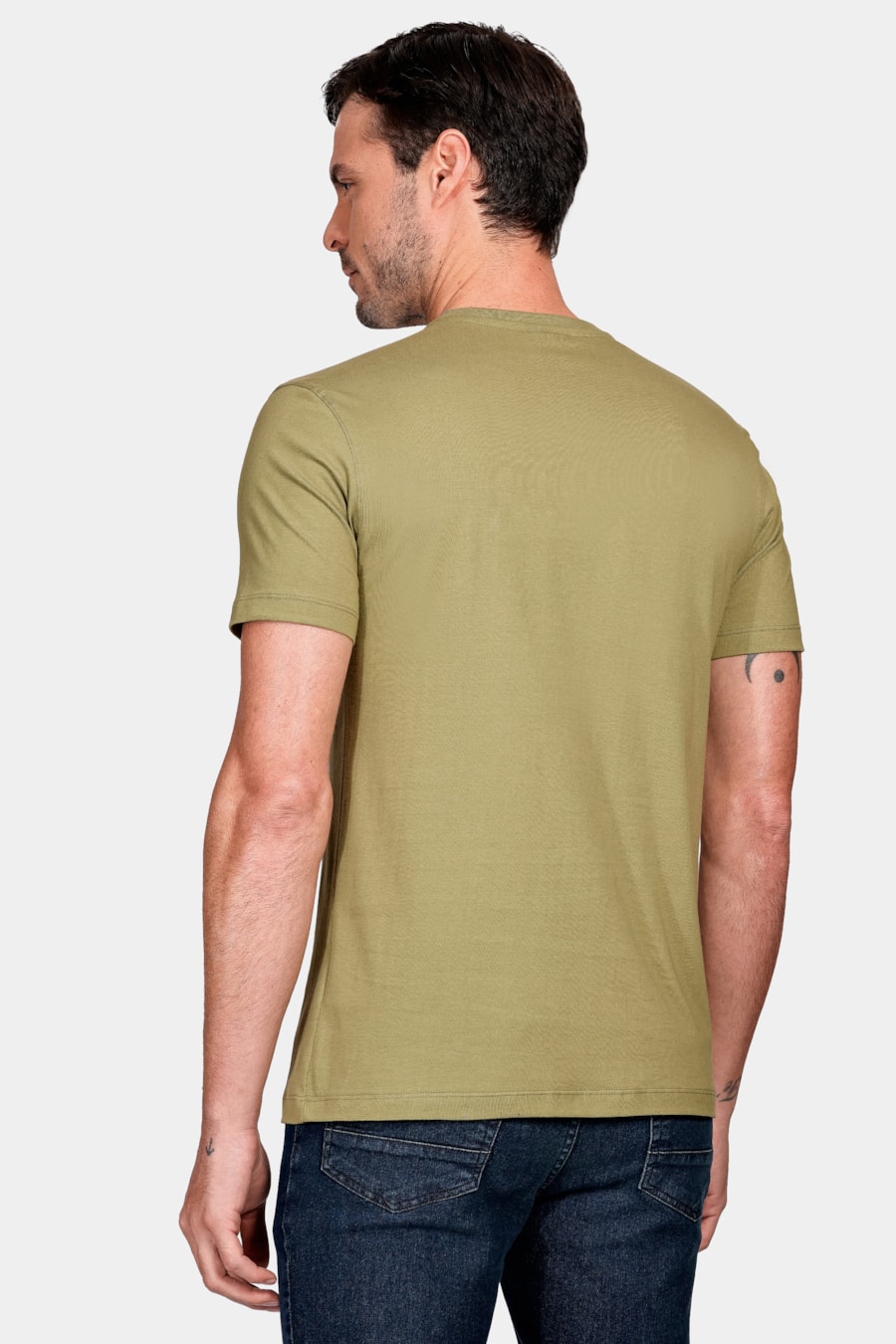 Camiseta Manga Curta Básica Verde Oliva — foto 4 de 4