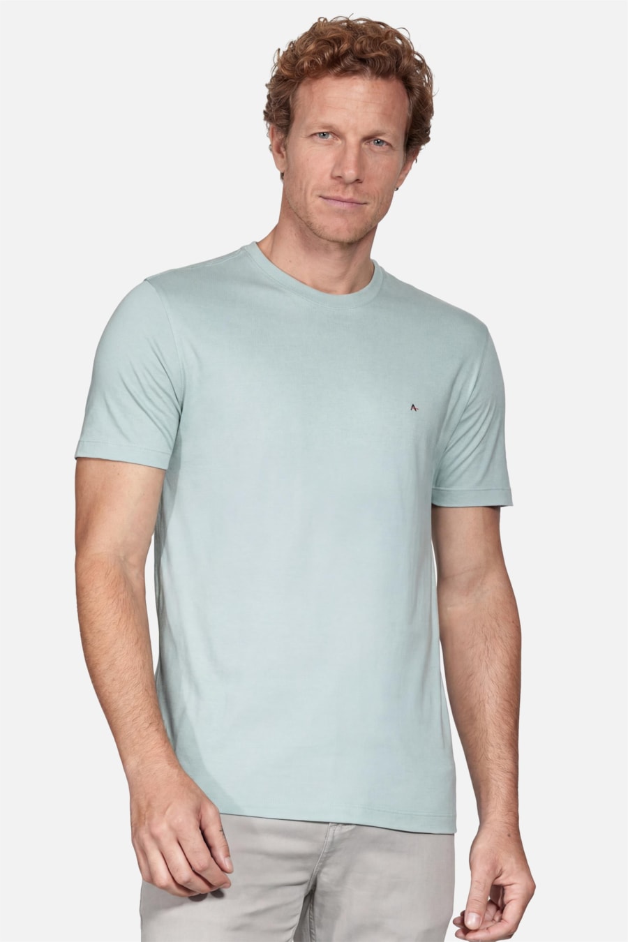 Camiseta Manga Curta Básica Verde Pastel — foto 1 de 5