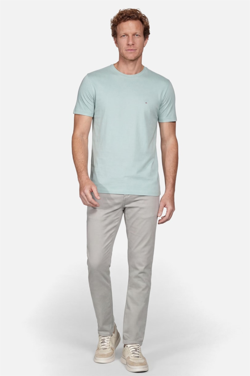 Camiseta Manga Curta Básica Verde Pastel