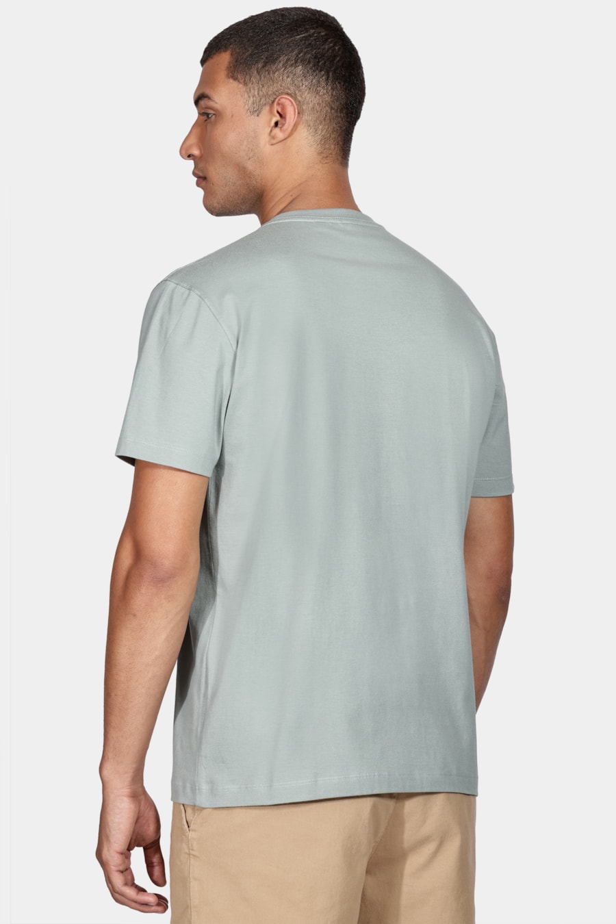Camiseta Manga Curta Básica Verde Salvia — foto 4 de 6