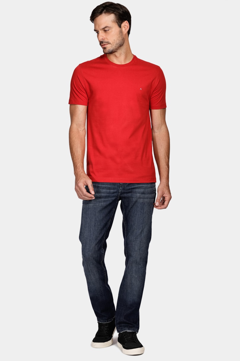 Camiseta Manga Curta Básica Vermelho