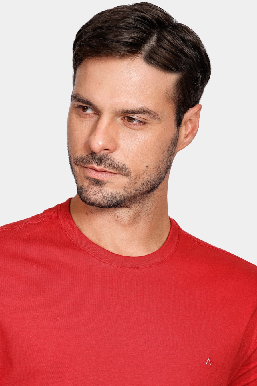 Camiseta Manga Curta Básica Vermelho — foto 3 de 5
