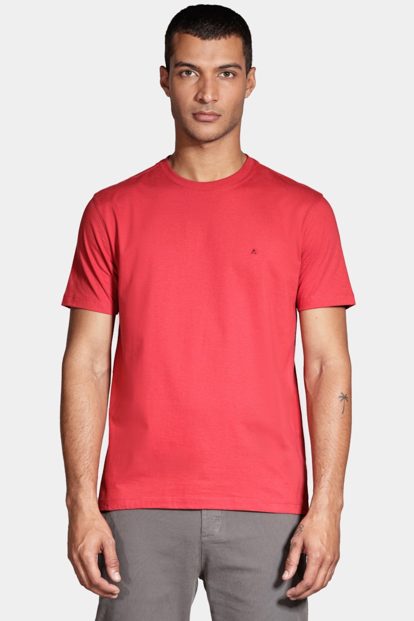 Camiseta Manga Curta Básica Vermelho Aramis
