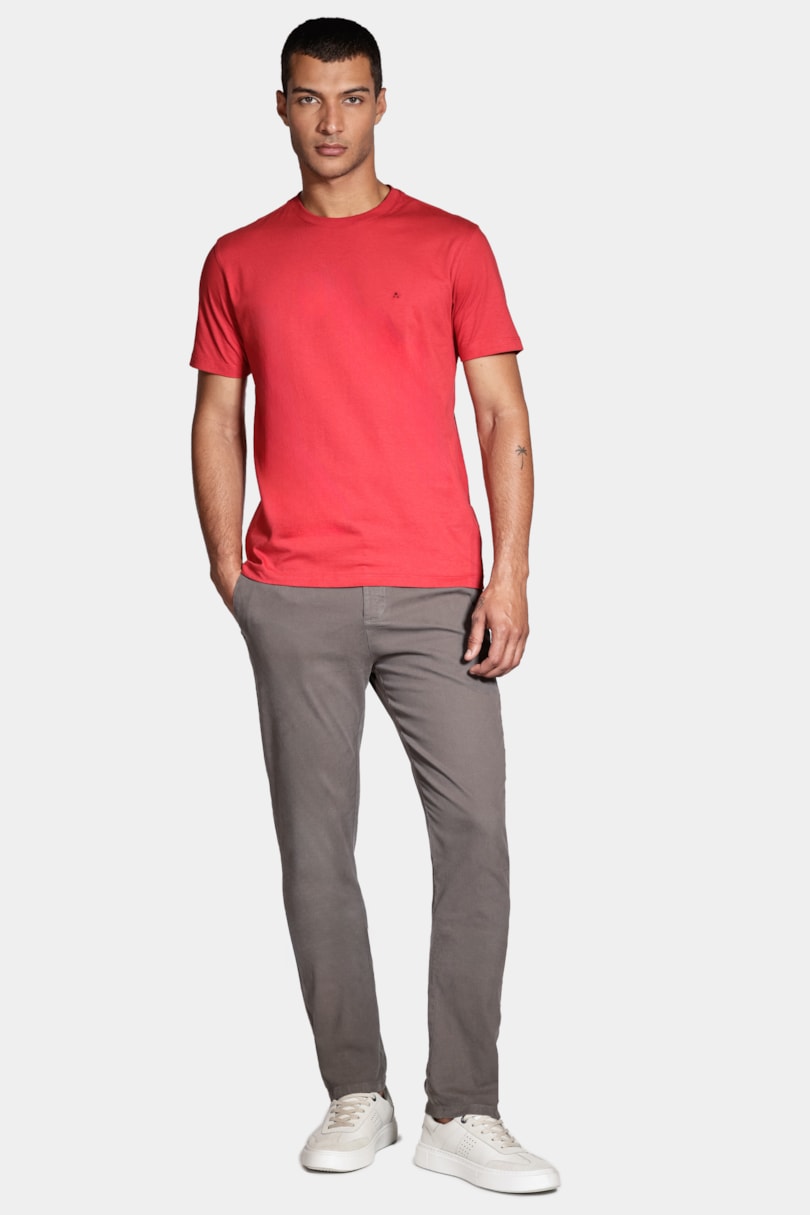 Camiseta Manga Curta Básica Vermelho Aramis