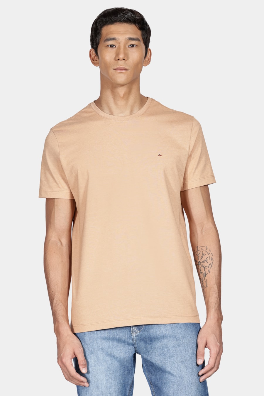 Camiseta Manga Curta Black Bege - Grade Quebrada — foto 1 de 4