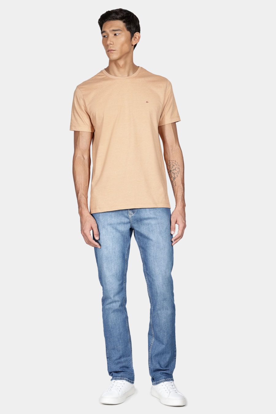 Camiseta Manga Curta Black Bege - Grade Quebrada — foto 2 de 4