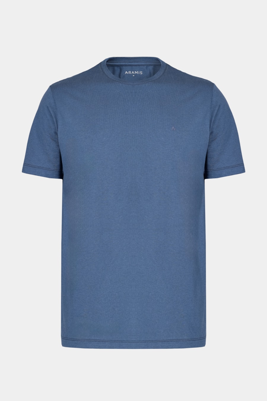 Camiseta Manga Curta Bordado Básica Azul Jeans — foto 5 de 5