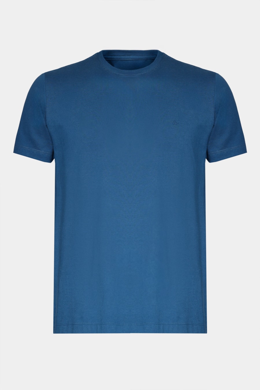 Camiseta Manga Curta Bordado Básica Azul Petroleo — foto 5 de 5