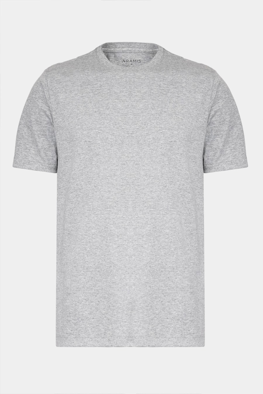 Camiseta Manga Curta Bordado Básica Cinza Mescla — foto 5 de 5