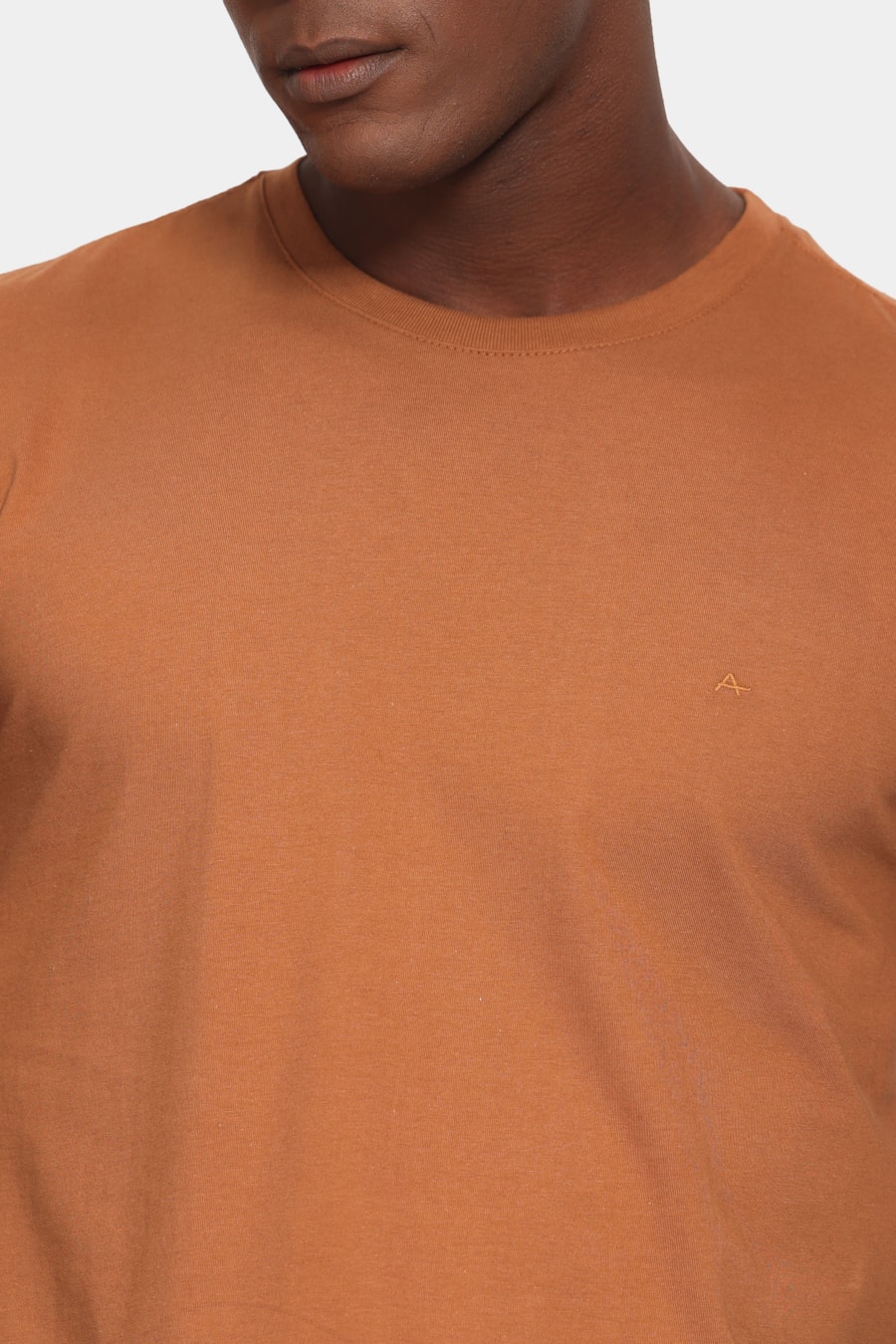 Camiseta Manga Curta Bordado Básica Madeira — foto 3 de 5
