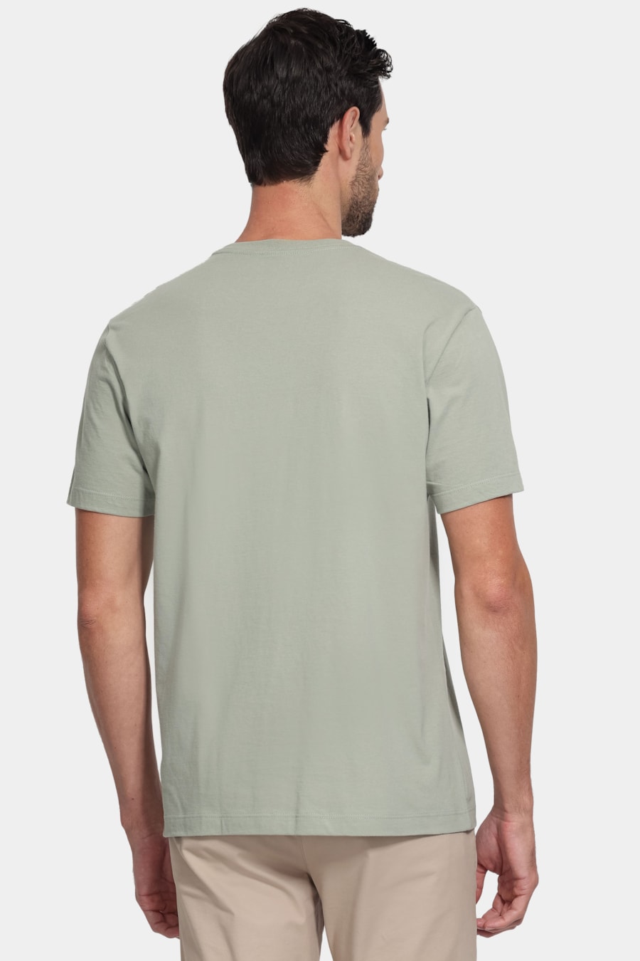 Camiseta Manga Curta Bordado Básica Verde Cha 114 — foto 4 de 5