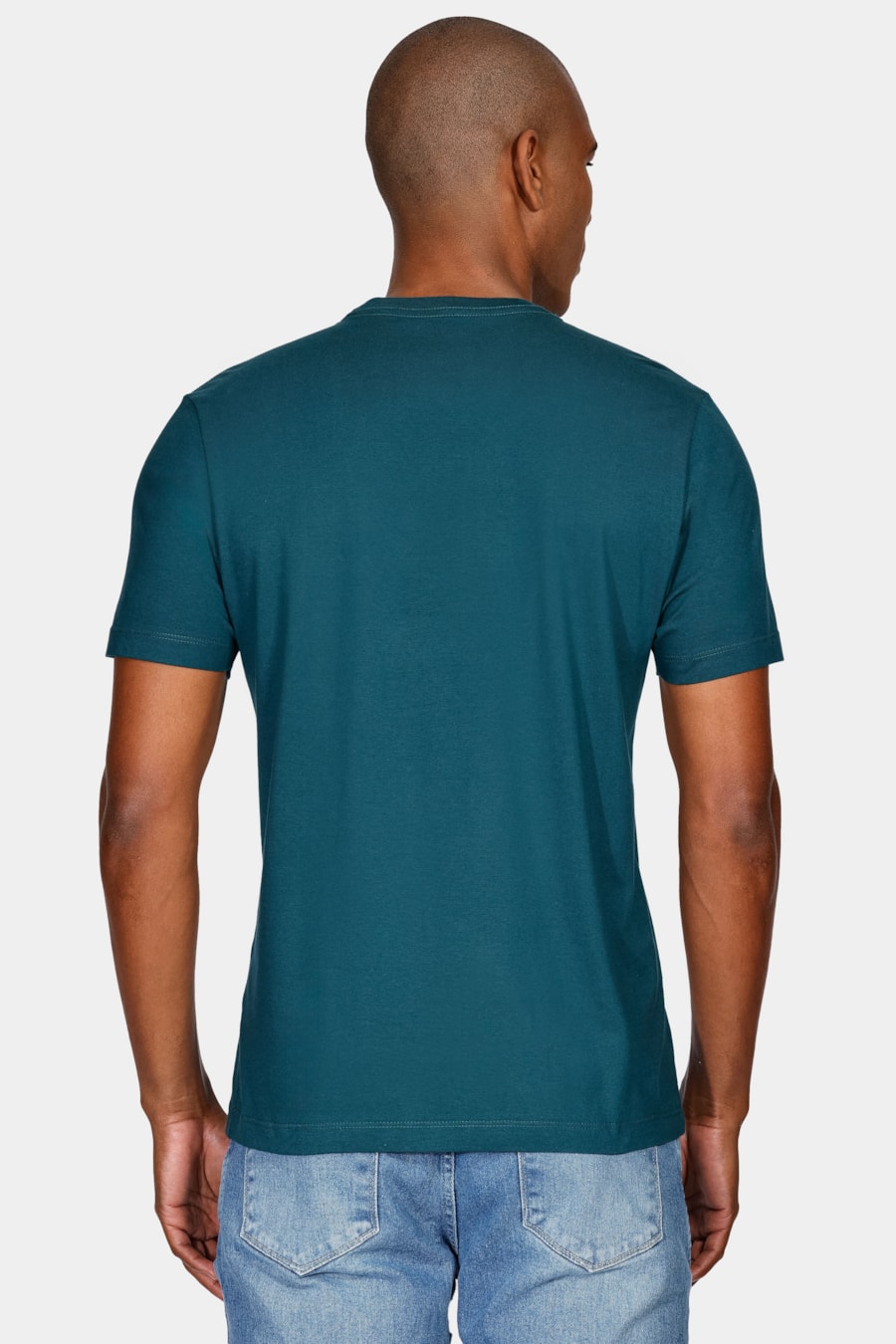 Camiseta Manga Curta Bordado Petroleo — foto 4 de 5