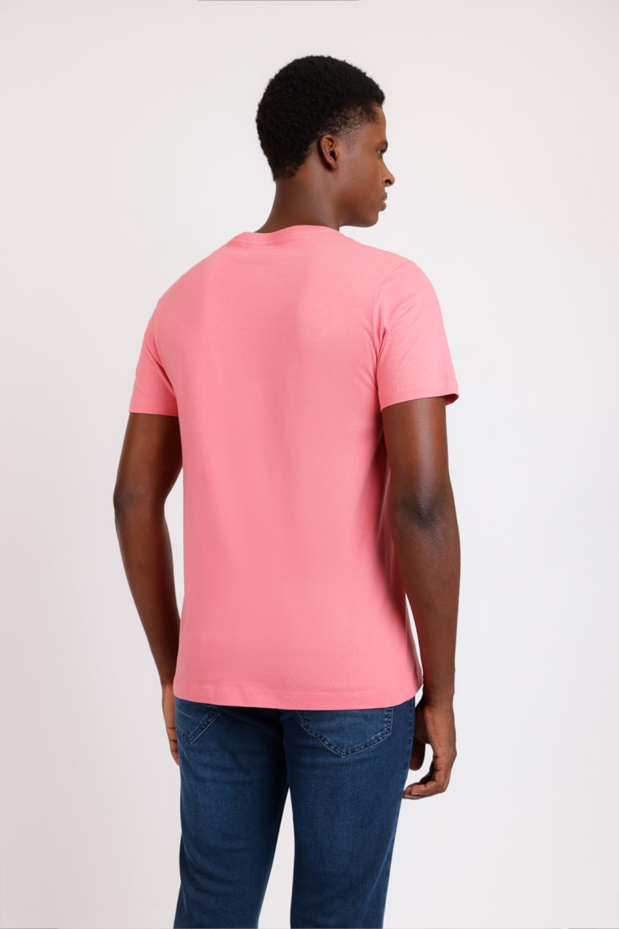 Camiseta Manga Curta Bordado Salmão — foto 4 de 4