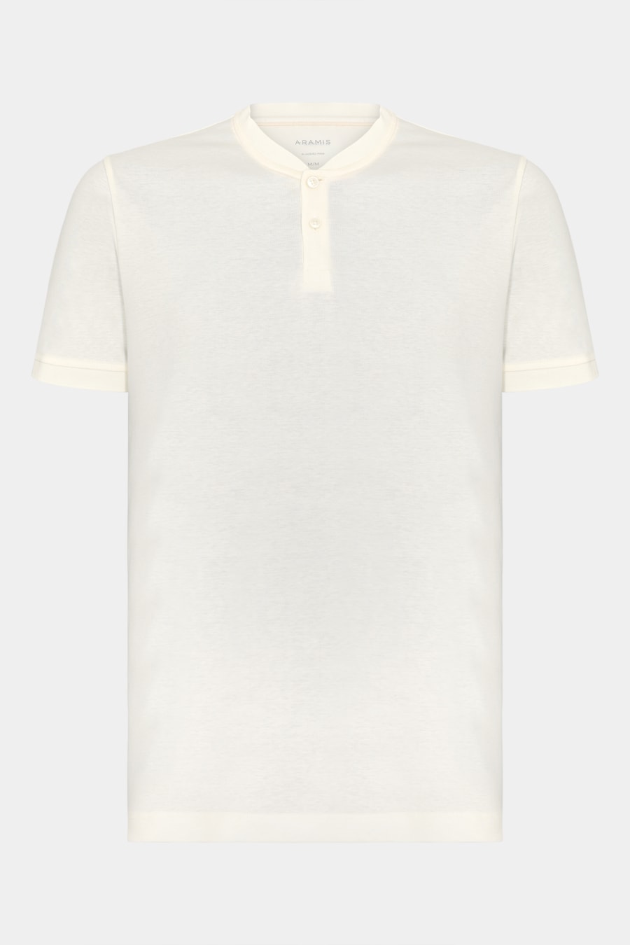Camiseta Manga Curta Botão Rib Algodão Pima Off White — foto 5 de 5