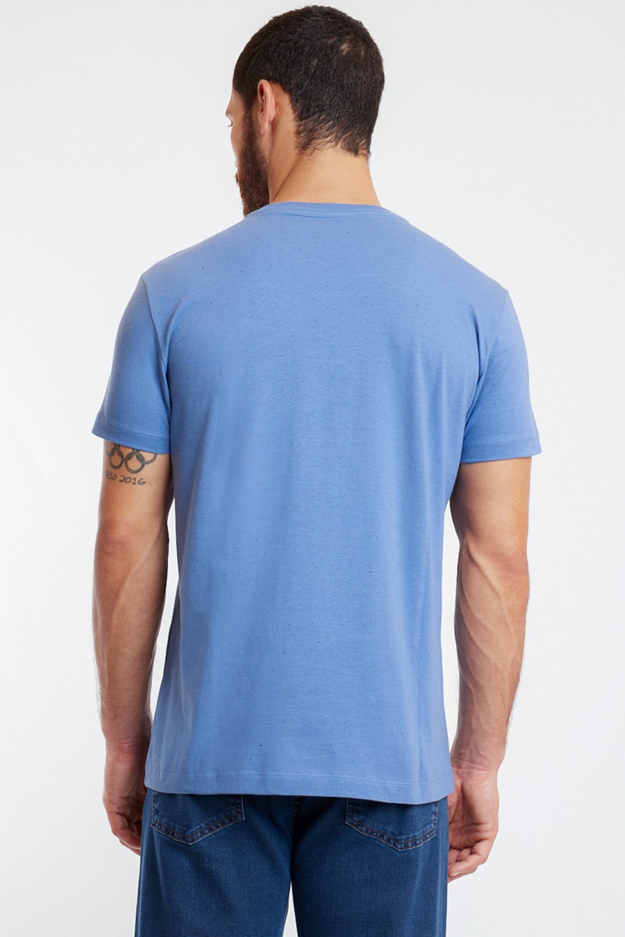 Camiseta Manga Curta Botone Marinho — foto 2 de 2