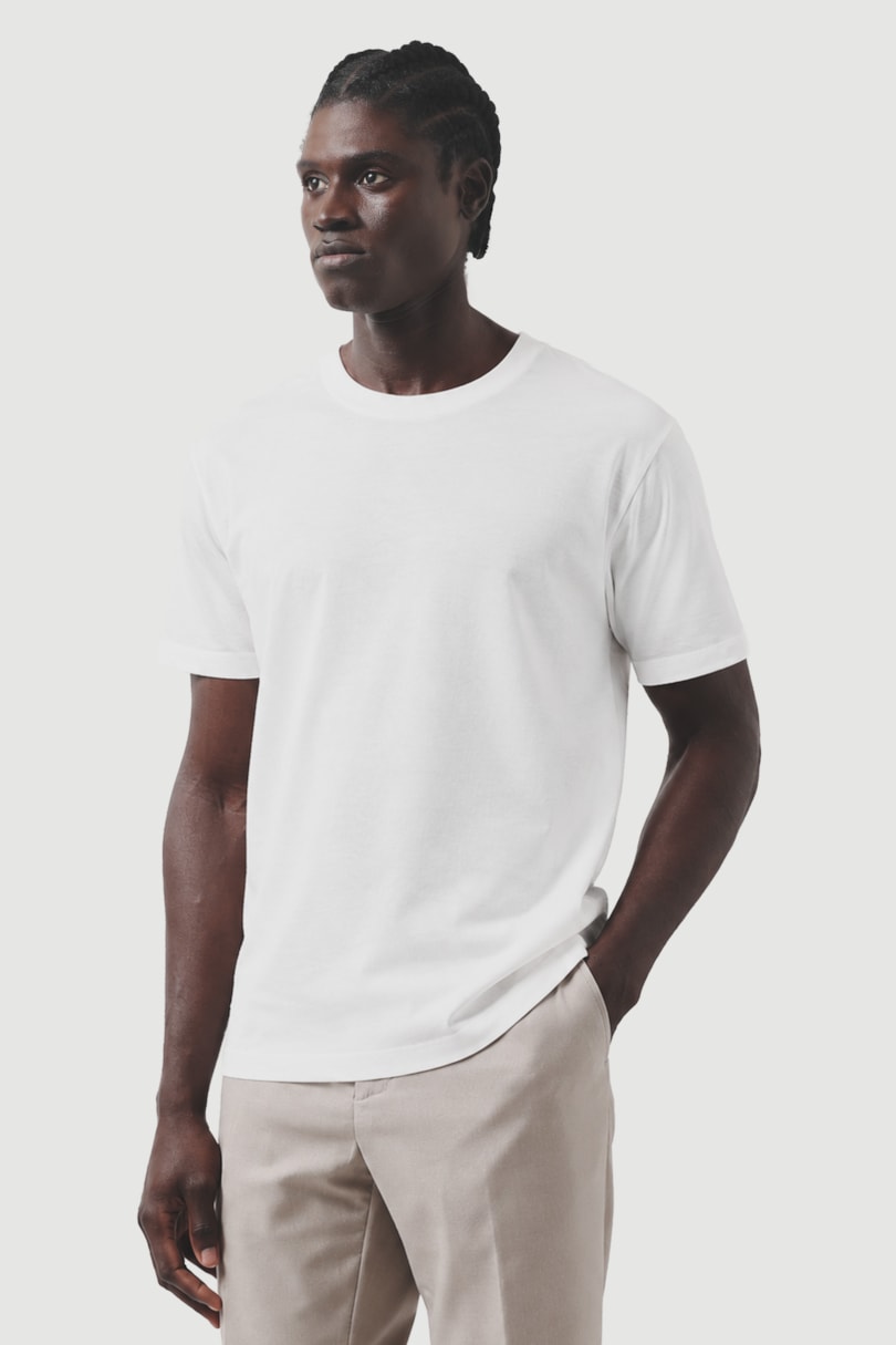 Camiseta Manga Curta Box Lisa Off White