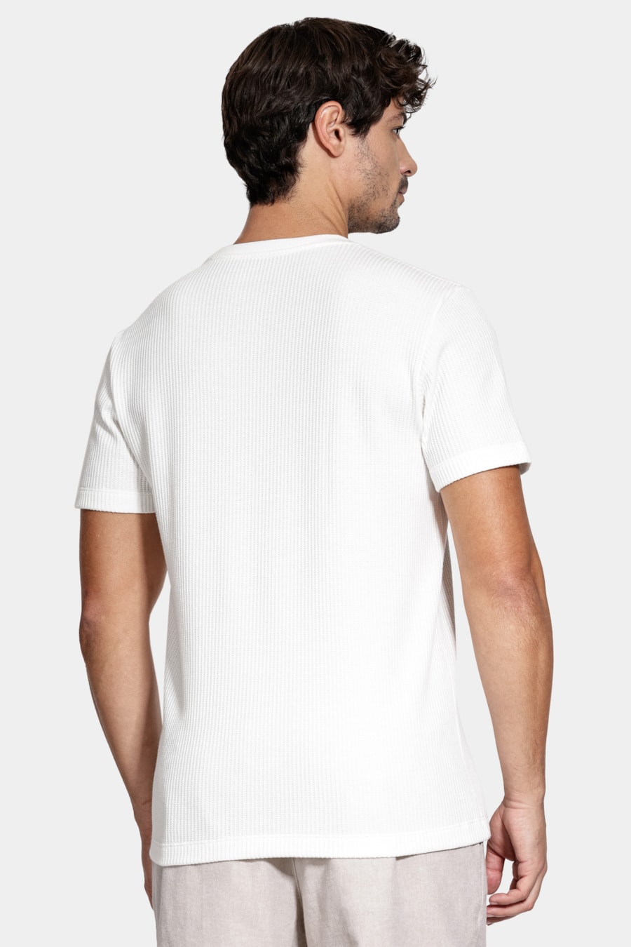 Camiseta Manga Curta Canelado Vegas Off White — foto 4 de 5