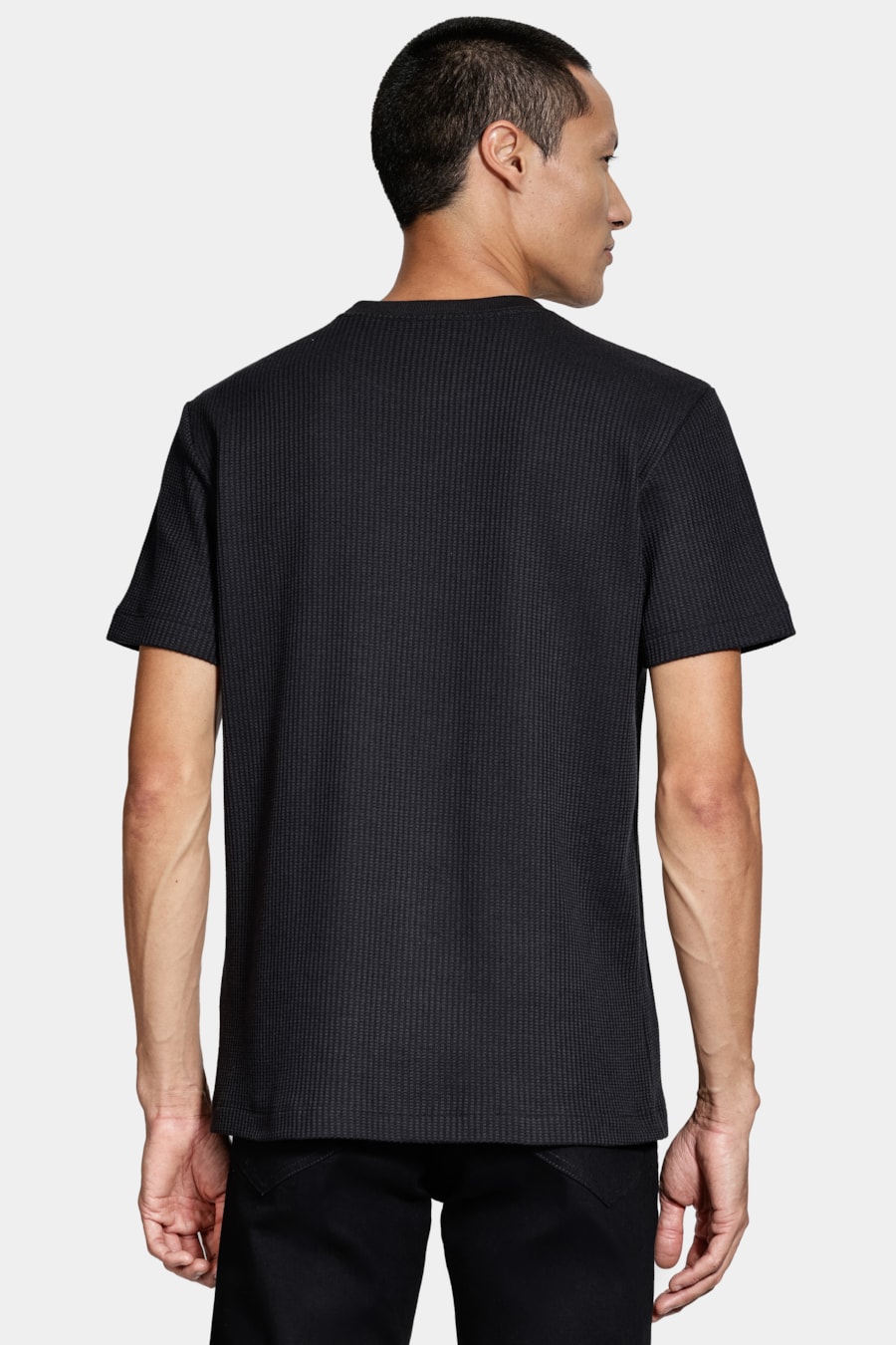 Camiseta Manga Curta Canelado Vegas Preto — foto 4 de 5