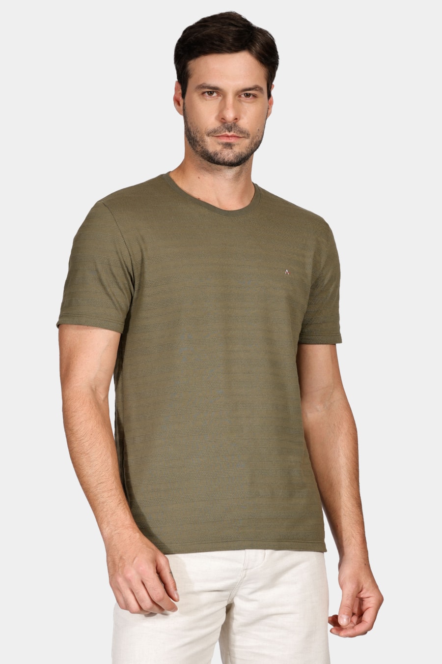 Camiseta Manga Curta Cannes Verde Militar — foto 1 de 4