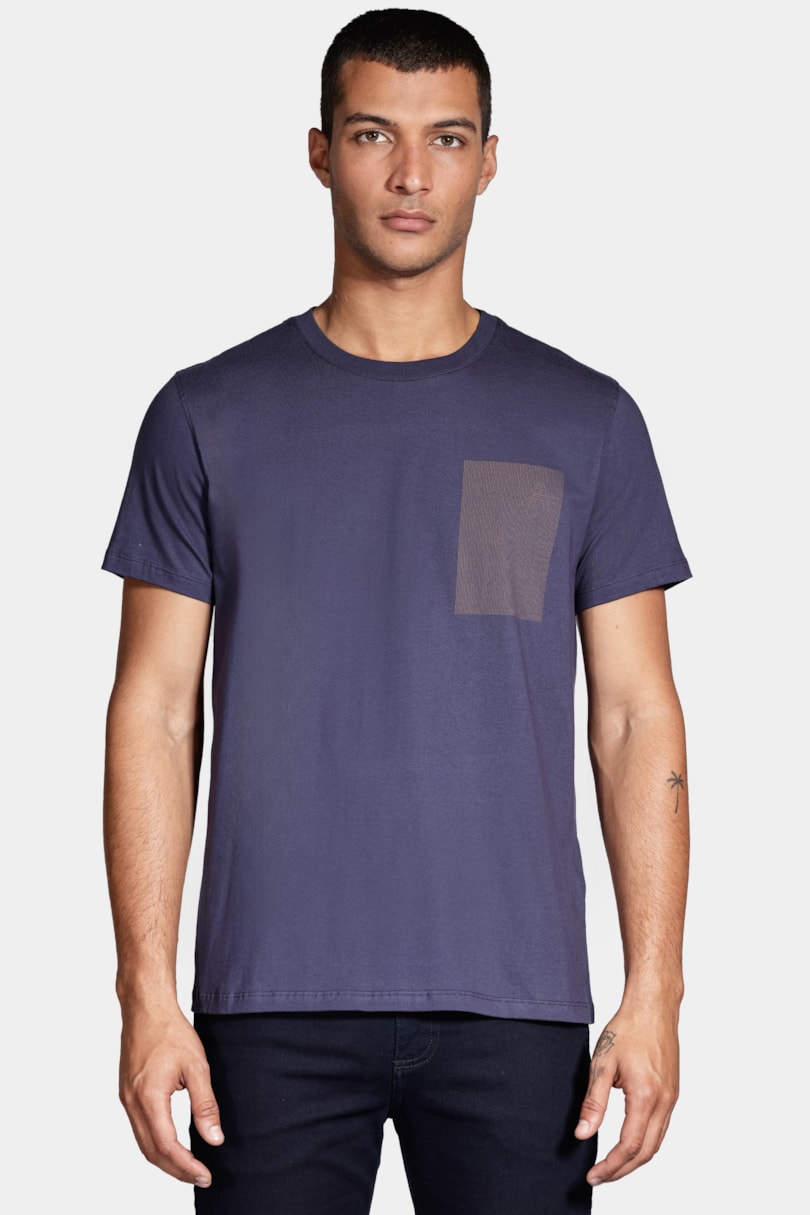 Camiseta Manga Curta Code Azul Marinho