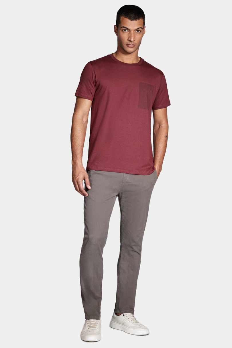 Camiseta Manga Curta Code Bordo Cabernet