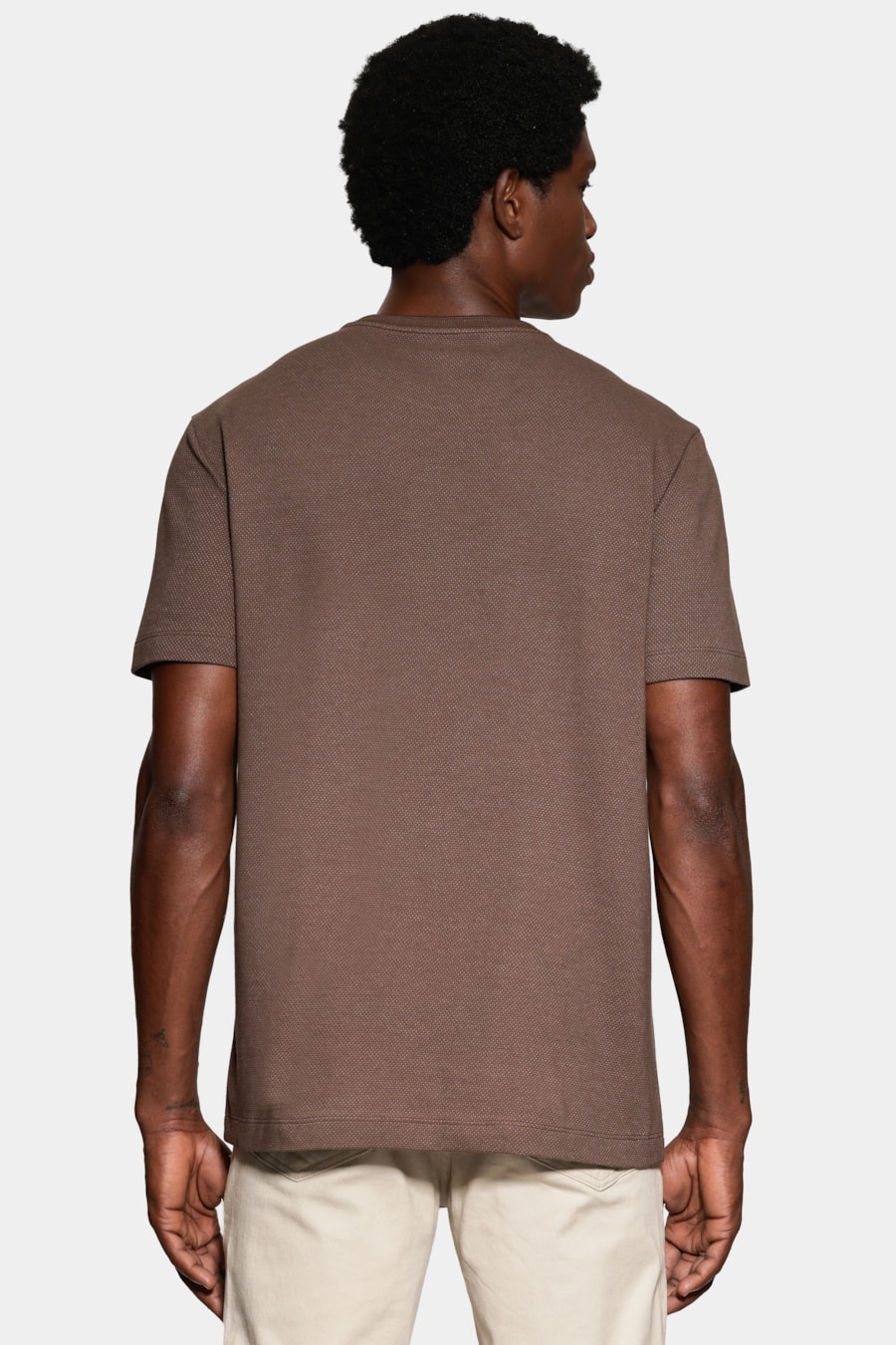 Camiseta Manga Curta Colmeia Nervura Chocolate — foto 4 de 5