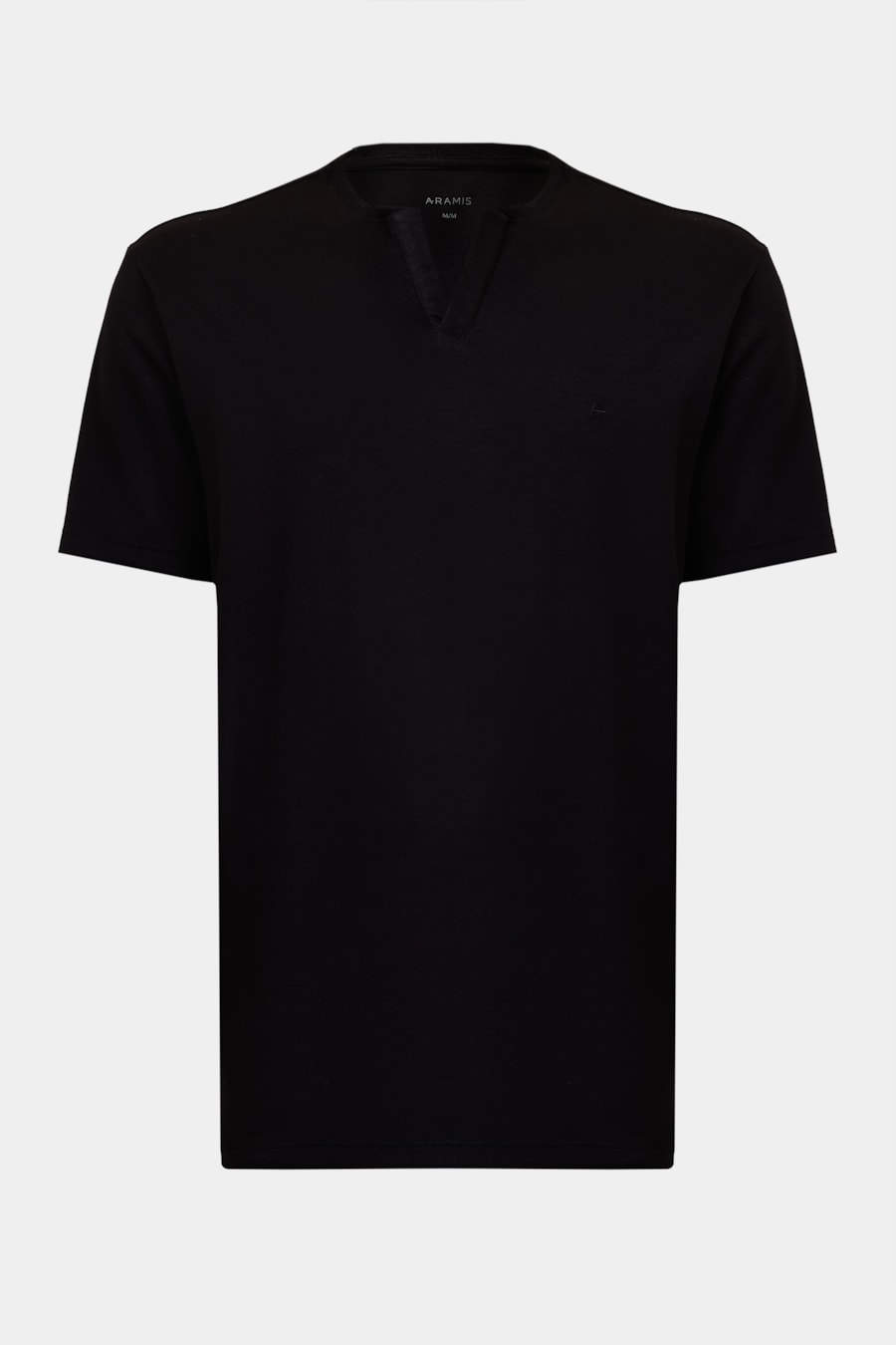 Camiseta Manga Curta Com Detalhe No Decote Preto — foto 5 de 5