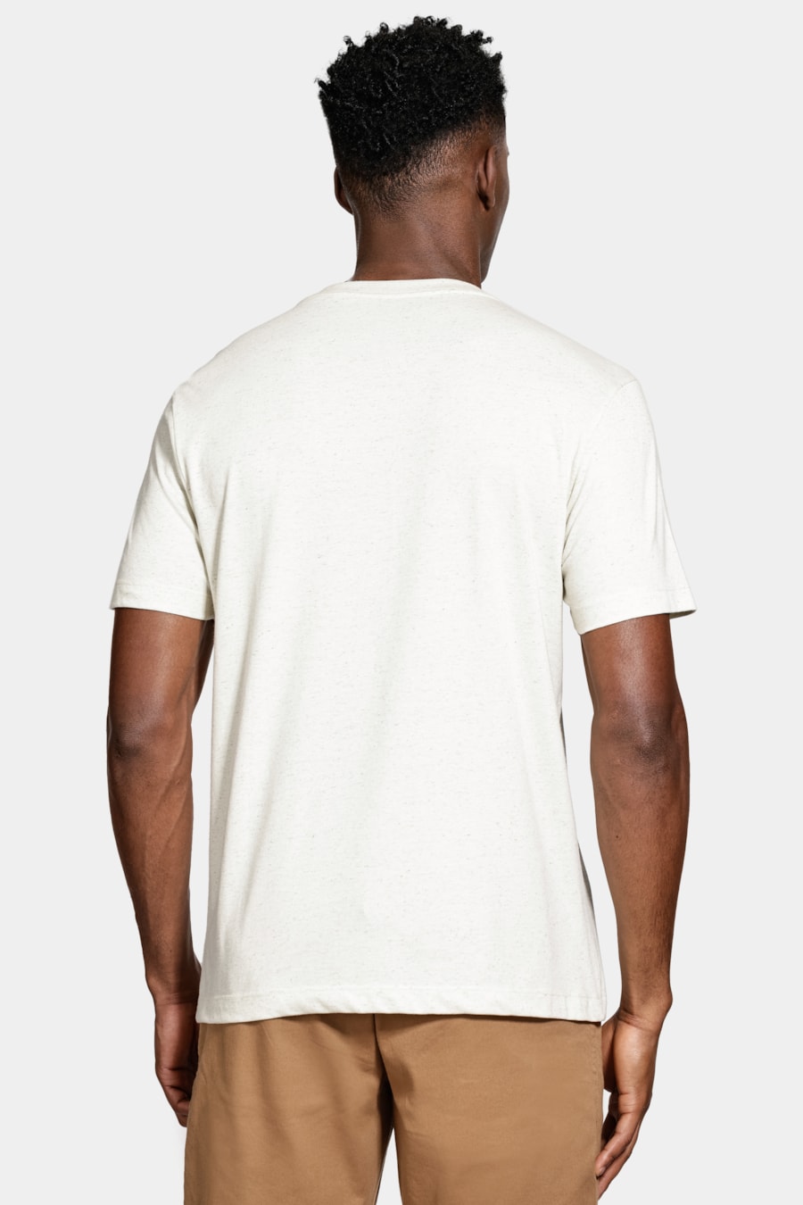 Camiseta Manga Curta Com Linho Verde Agua — foto 4 de 5