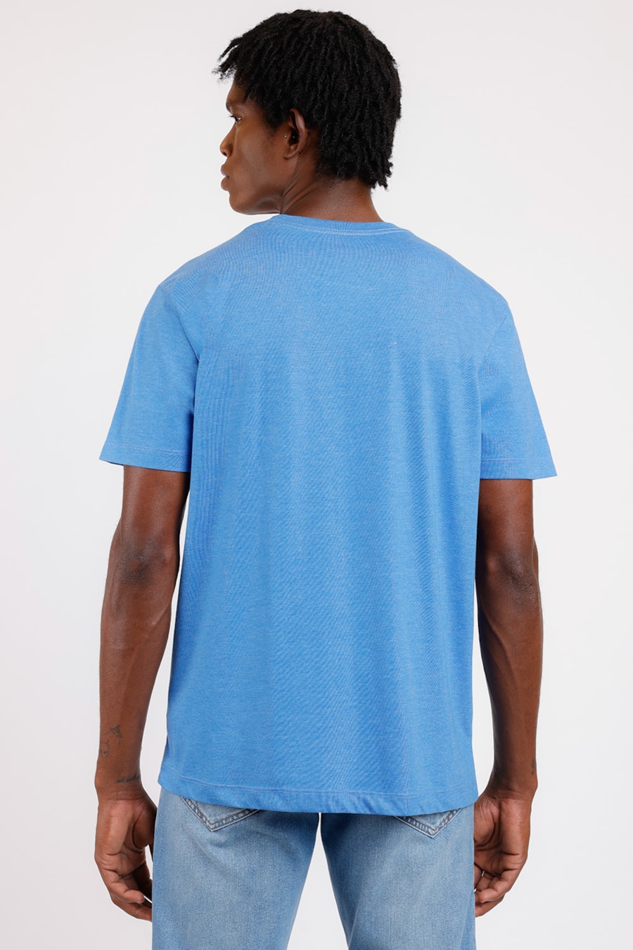 Camiseta Manga Curta Eco Lisa Azul Bic — foto 2 de 2