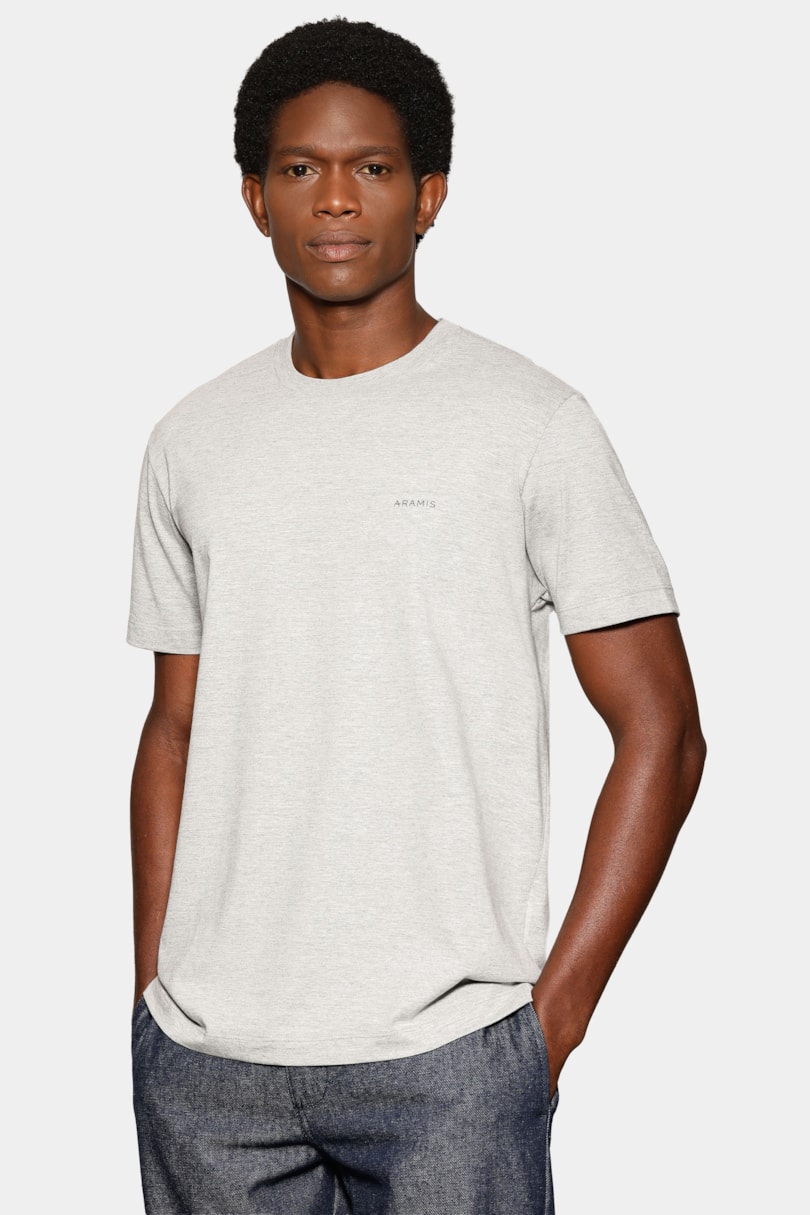 Camiseta Manga Curta Eco Lisa Cinza Mescla