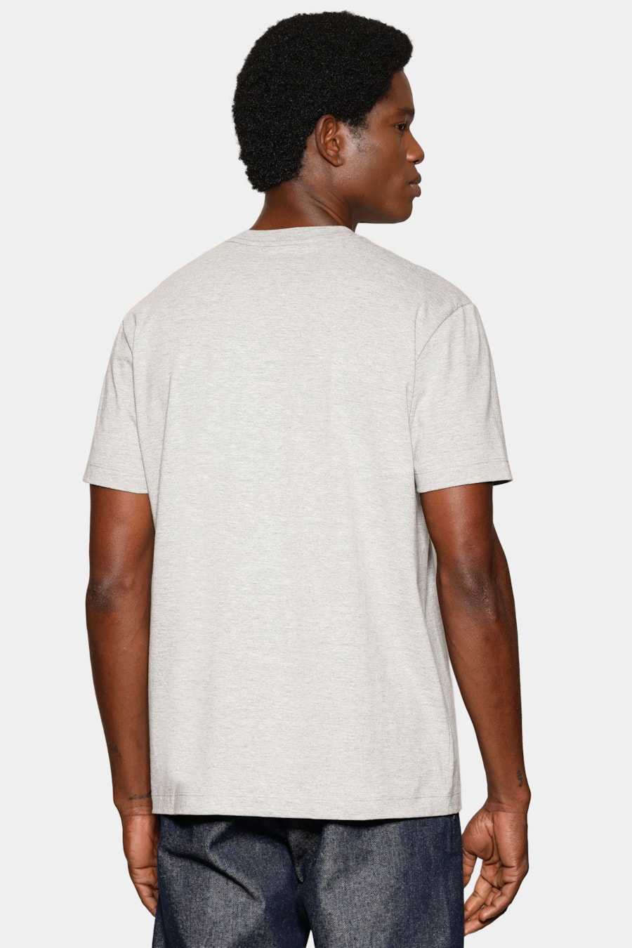 Camiseta Manga Curta Eco Lisa Cinza Mescla — foto 4 de 5