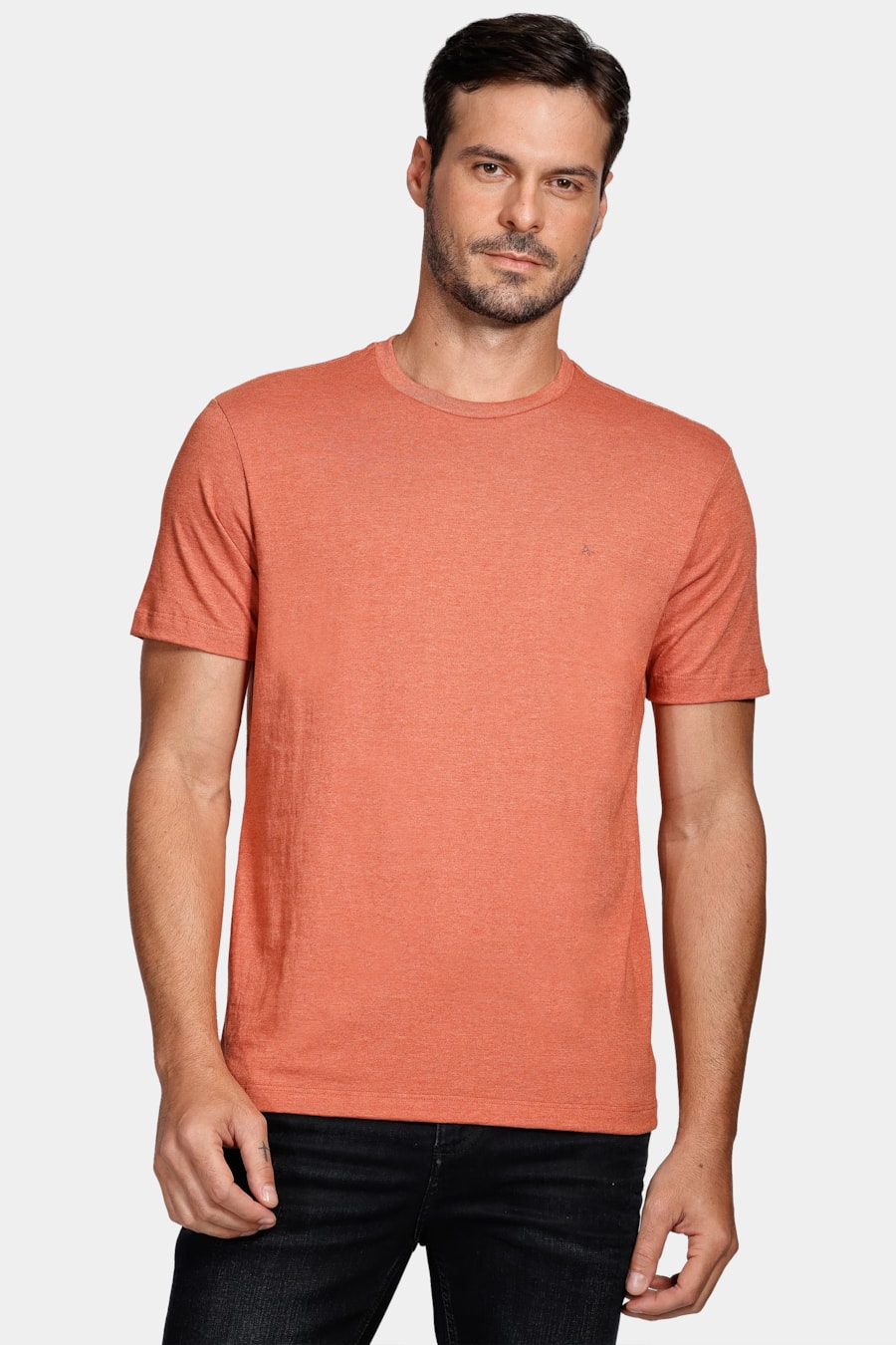 Camiseta Manga Curta Eco Lisa Laranja Ferrugem — foto 1 de 4