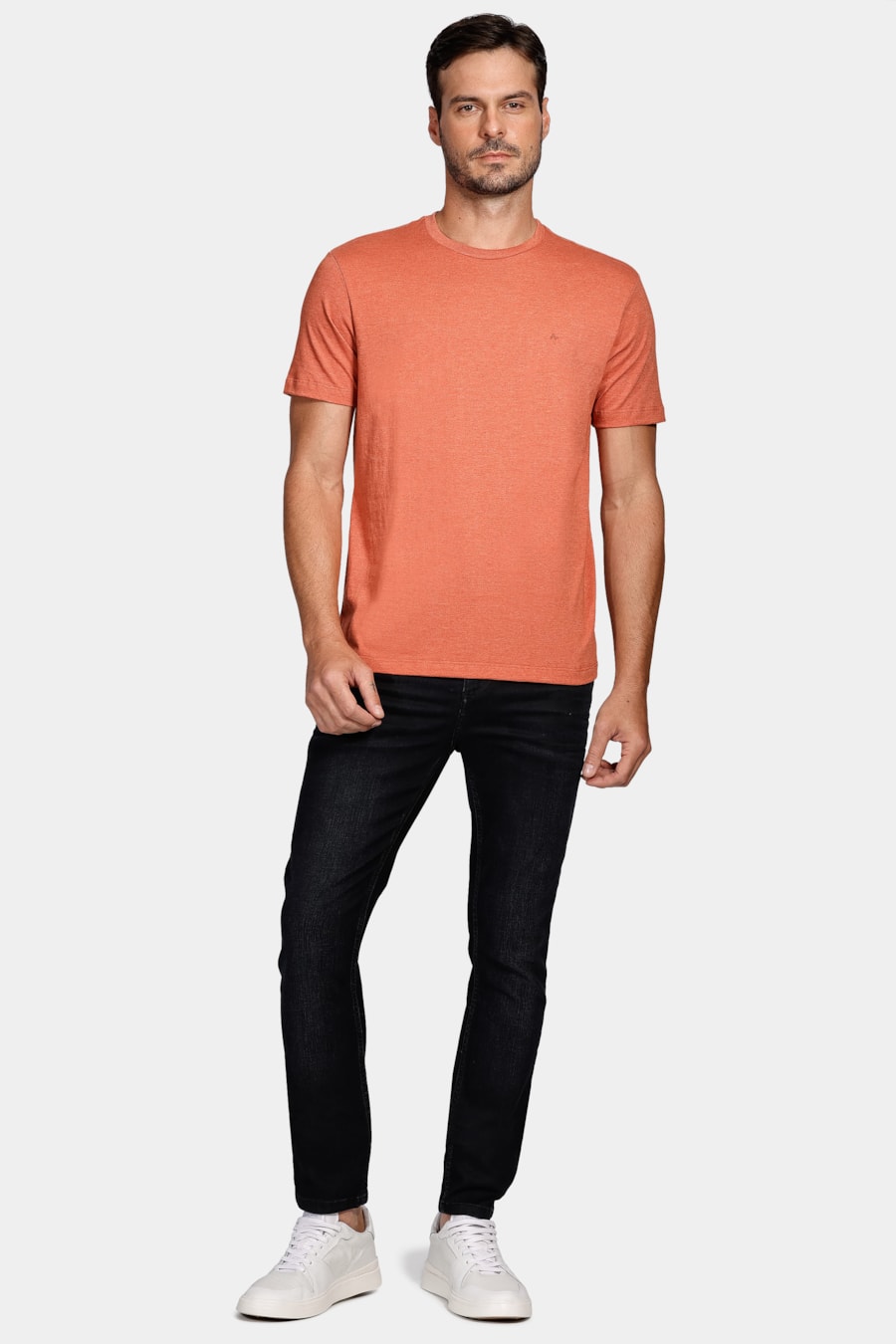 Camiseta Manga Curta Eco Lisa Laranja Ferrugem — foto 2 de 4