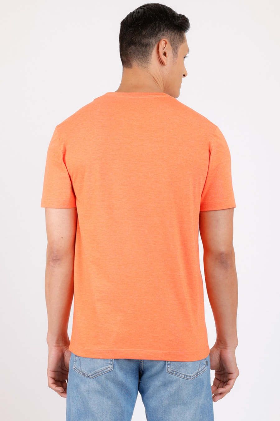 Camiseta Manga Curta Eco Lisa Laranja Papaya — foto 2 de 2