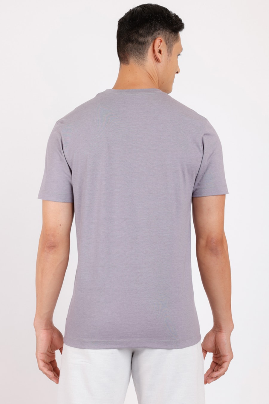 Camiseta Manga Curta Eco Lisa Lilás Jacaranda — foto 2 de 2